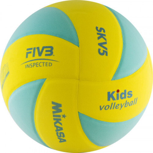 Мяч вол. "MIKASA SKV5-YLG", р.5, вес 160-180 г, FIVB Insp,синт.пена ТПЕ, клеен,8 пан,бут.кам,жел-бир
