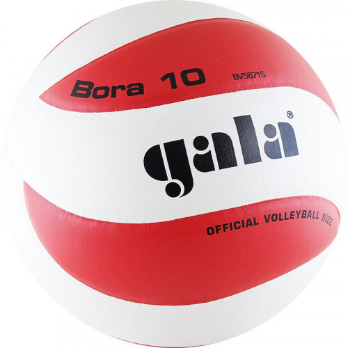 Мяч вол. "GALA Bora 10" арт. BV5671S, р. 5, синт. кожа ПУ, клееный, бут. кам, бело-красный