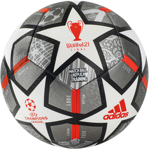 Мяч футб. "ADIDAS Finale Training" арт.GK3476,р.5, 12п, ТПУ, маш.сш, серебристо-белый