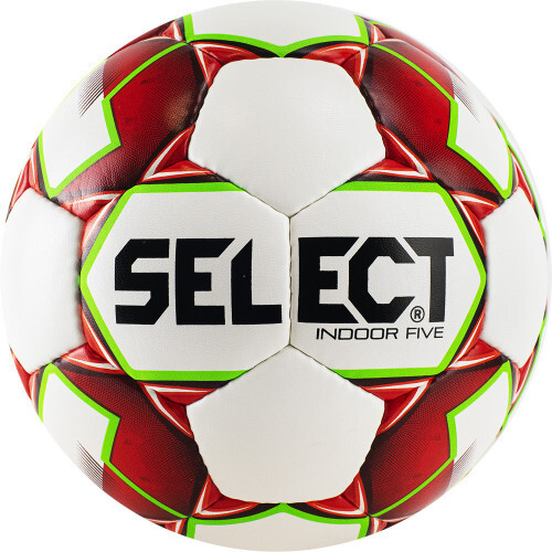 Мяч футзал. "SELECT Indoor Five" арт. 852708-103,р.4,д.окр.64 см, 32пан, ПУ, руч.сш, бел-крас-зел