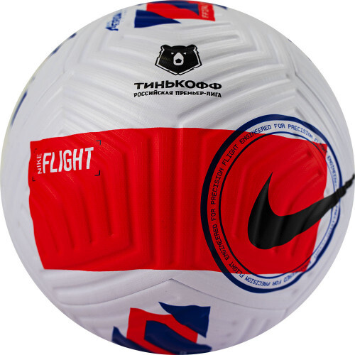 Мяч футб. "NIKE Russian PL Flight" арт.DC2362-100, р.5, 4пан, ПУ, FIFA PRO, термосш, бел-черн-красн