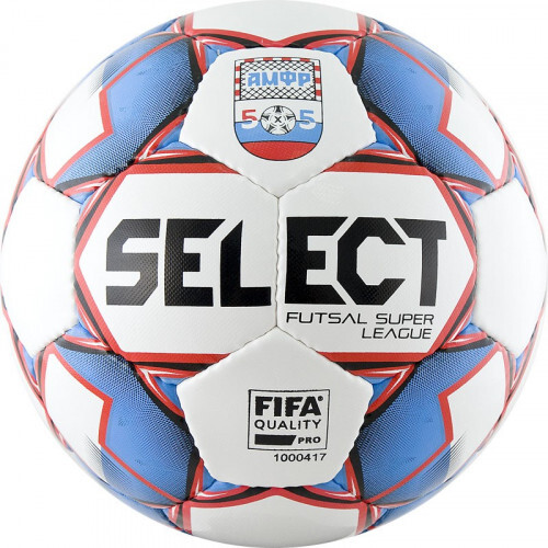 Мяч футзал. "SELECT Super League АМФР" арт.850718-172,р.4, FIFA PRO, АМФР, 32п, бел-син-кр