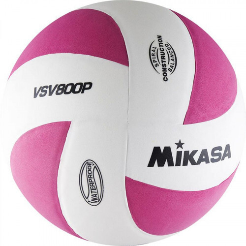 СЦ*Мяч вол. "MIKASA VSV800 P", р.5, синт.пена ТПЕ, клеен,8 пан,бут.кам,бело-розовый