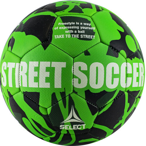 Мяч футб. "SELECT Street Soccer" арт. 813120-444, р.5, 32пан., резина, маш.сш., лат.камера, зел-черн