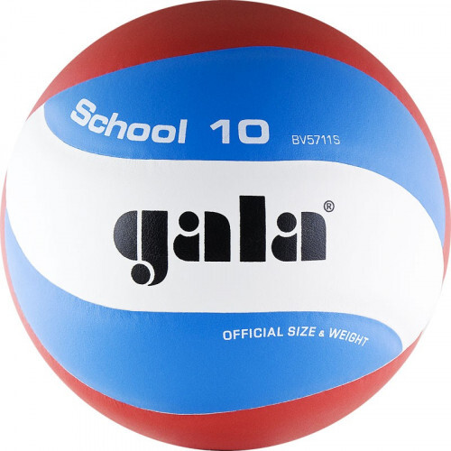 Мяч вол. "GALA School 10" арт. BV5711S, р. 5, синт.кожа ПУ, подкл.сл. пена, клеен,бут.кам,бел-гол-кр