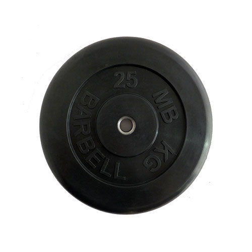 Диск Barbell обрезиненный черный d=26 мм (25 кг) ATLET