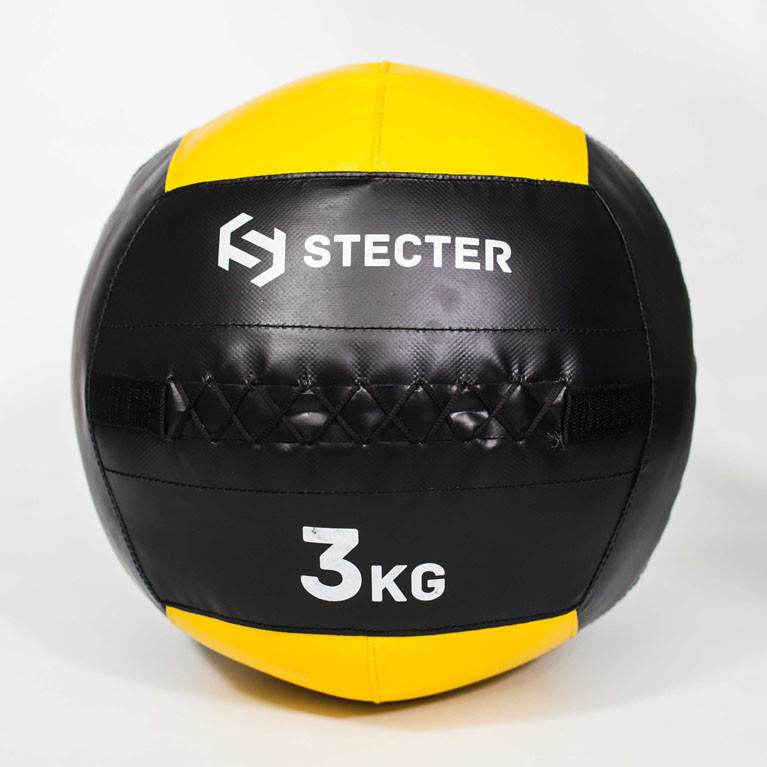 Набивной медицинский мяч (Wallball) Stecter 3 кг