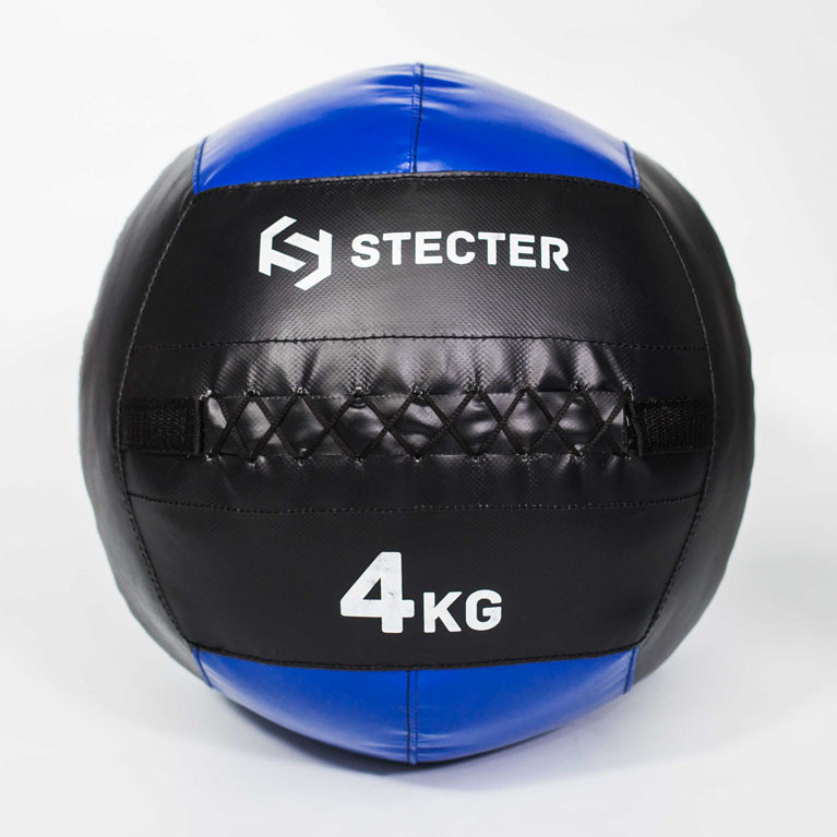 Набивной медицинский мяч (Wallball) Stecter 4 кг