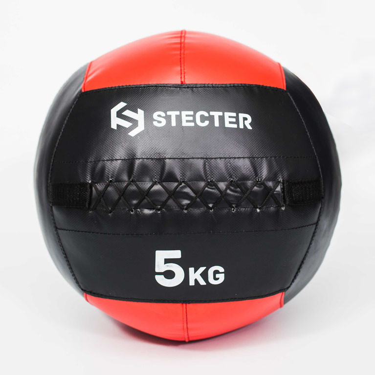 Набивной медицинский мяч (Wallball) Stecter 5 кг