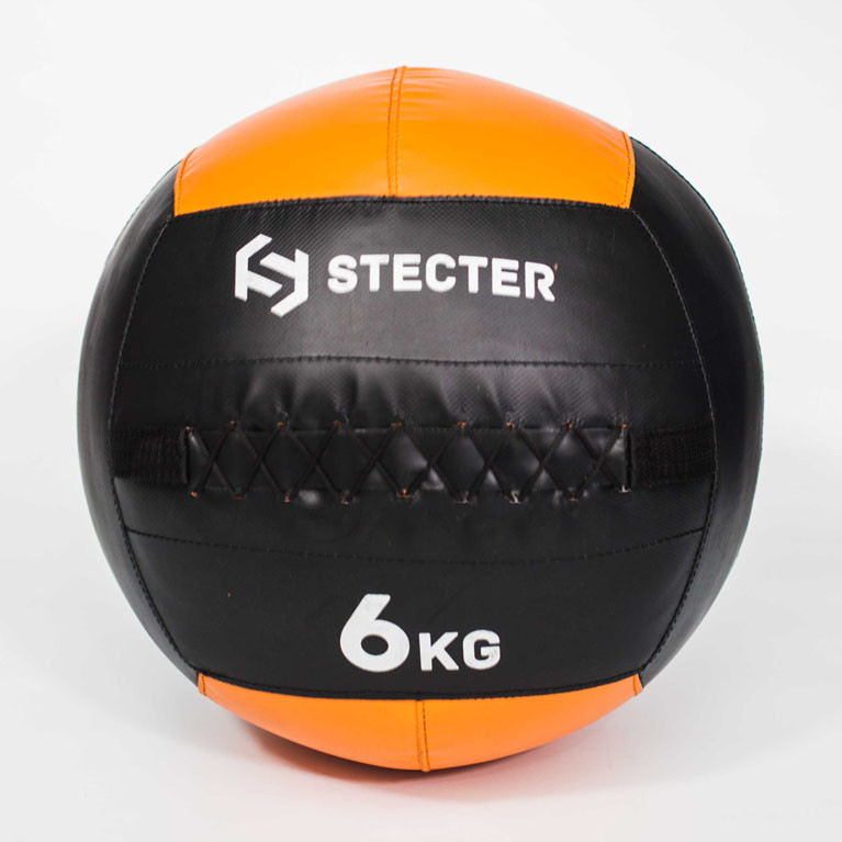 Набивной медицинский мяч (Wallball) Stecter 6 кг