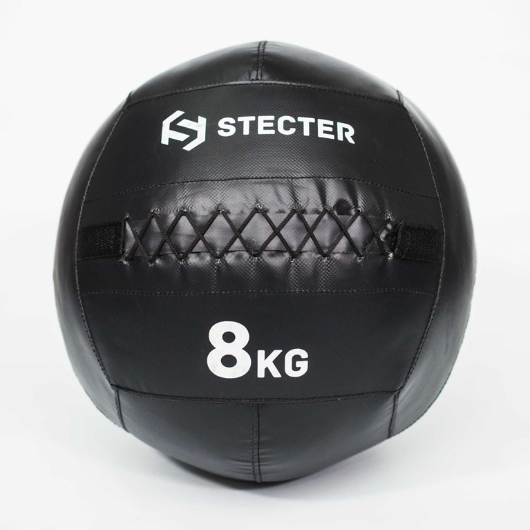 Набивной медицинский мяч (Wallball) Stecter 8 кг
