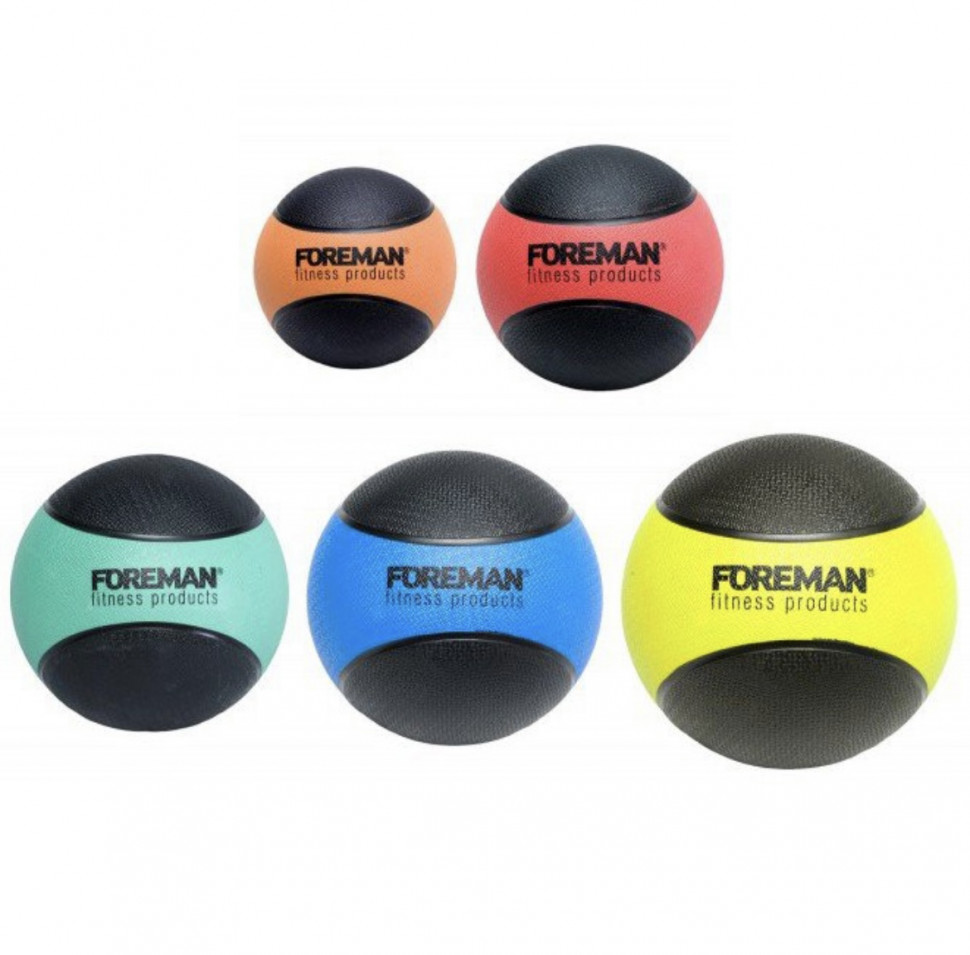 Медбол FOREMAN Medicine Ball 1 кг черный/оранжевый