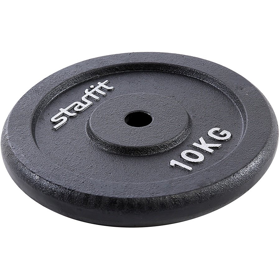 Диск Starfit BB-204 чугунный черный d=26 мм (10 кг)