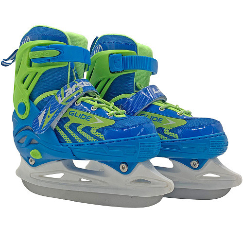 Коньки ледовые раздвижные Larsen Glide Blue/Green
