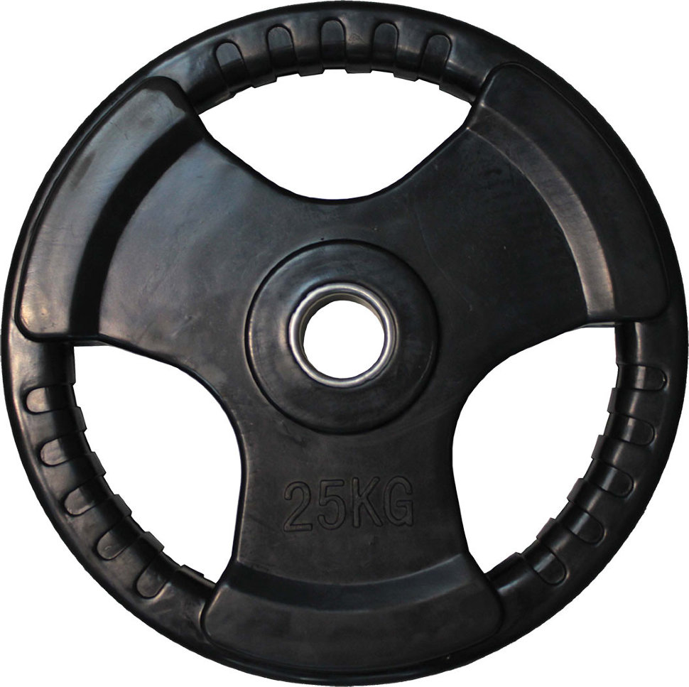 Диск обрезиненный ZSO черный 3 HANDLE D-51, 25 кг