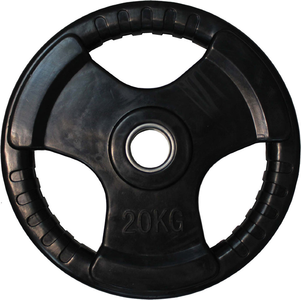 Диск обрезиненный ZSO черный 3 HANDLE D-51, 20 кг