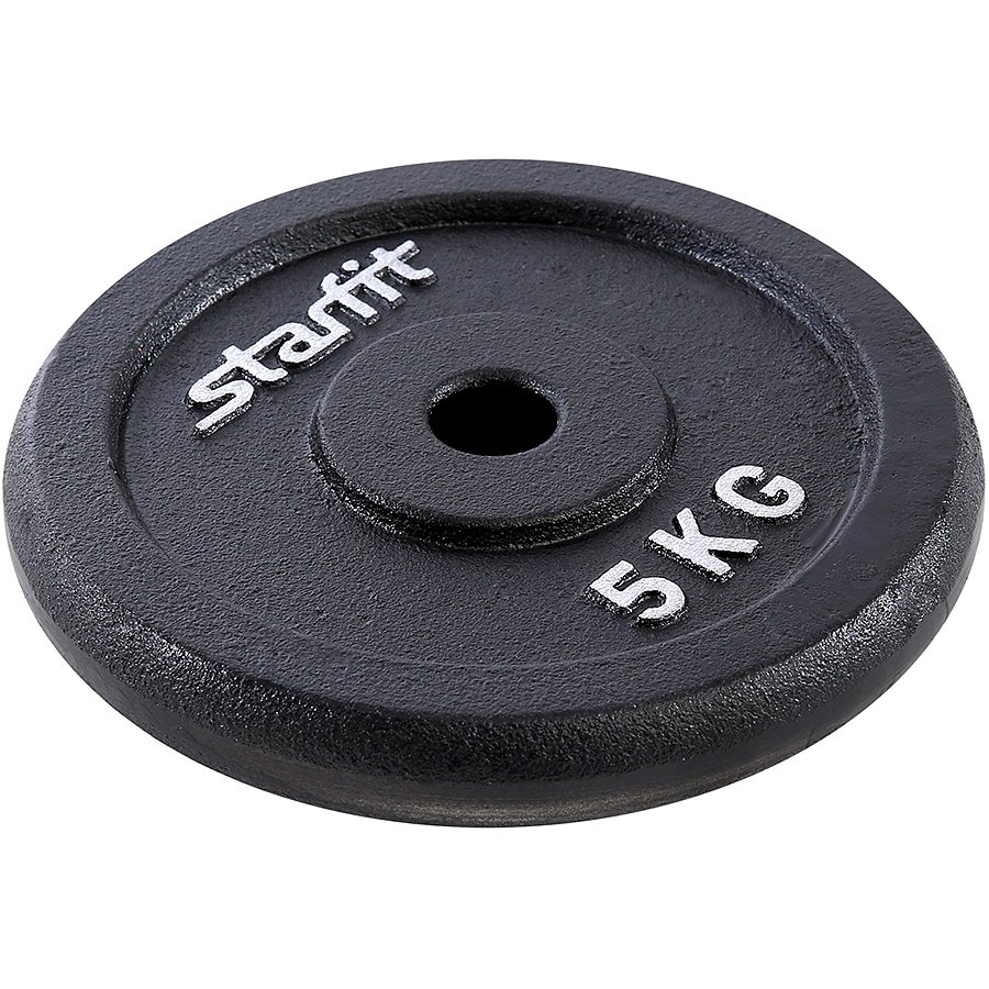 Диск Starfit BB-204 чугунный черный d=26 мм (5 кг)